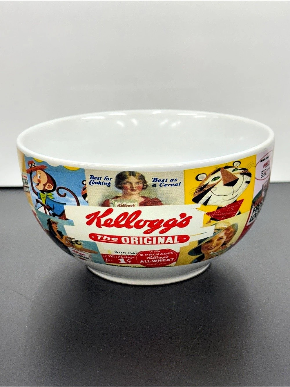 Kellogg’s 2015 Retro Advertising Ceramic Cereal Bowl Tony the Tiger Concept Fact